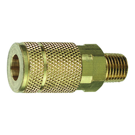 Tru-Flate 1/4in T Design x 1/4in MNPT Brass Coupler product photo