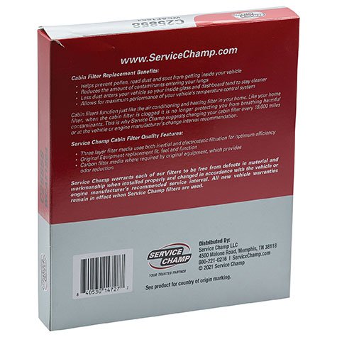 Service Champ Cabin Filter product photo