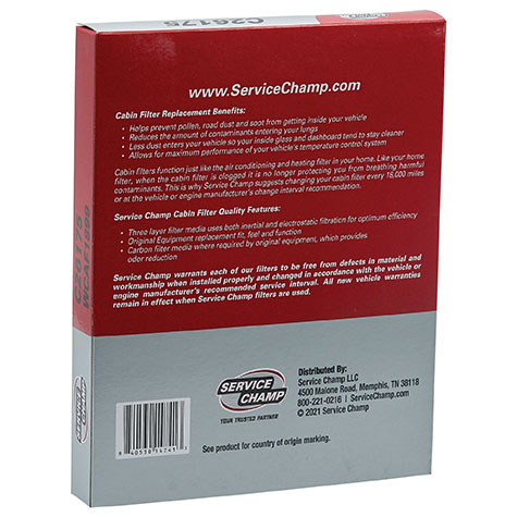 Service Champ Cabin Filter product photo