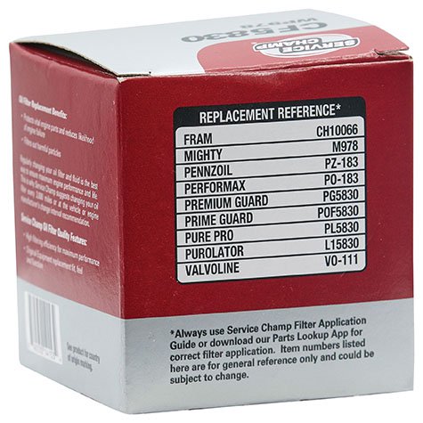 Service Champ Oil Filter product photo