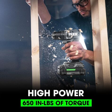 FLEX 24V Brushless Cordless 2-Tool Compact Combo Kit: 1/2-Inch 2-Speed Drill Driver and 1/4-Inch Hex Impact Driver with (2) 2.5Ah Lithium Batteries and 160W Fast Charger product photo