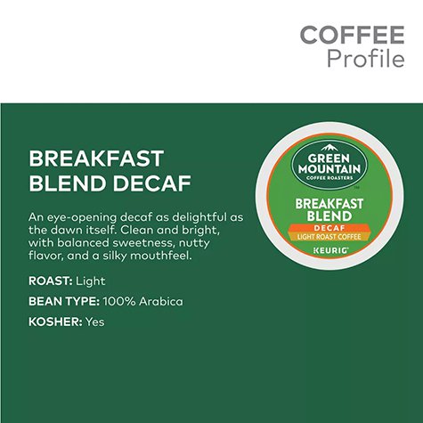 Green Mountain Decaf Breakfast K-Cup product photo