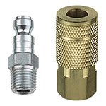 Tru-Flate 1/4in T Design x 1/4in NPT Steel Plug/Coupler Set product photo