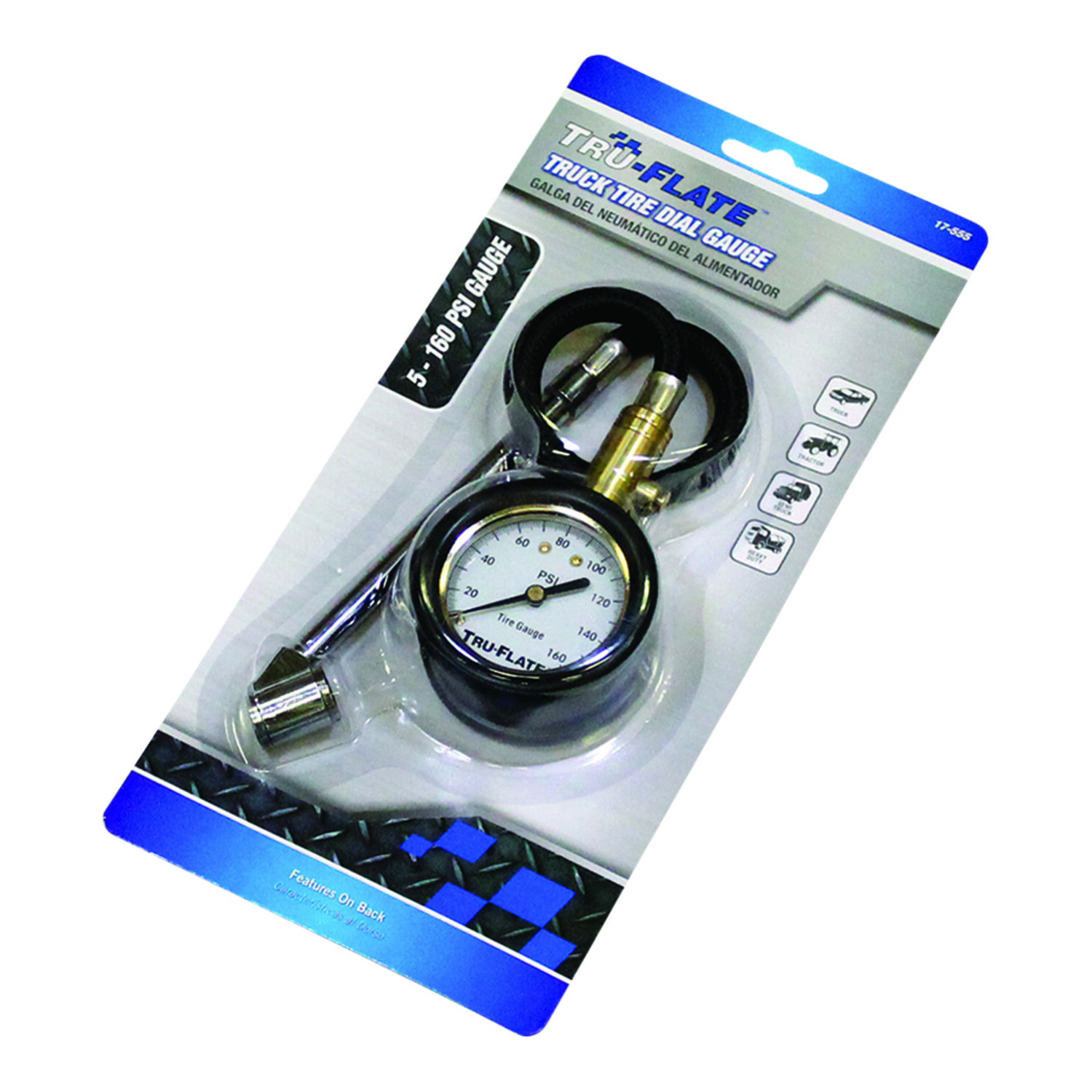 TruFlate Dial Truck Tire Gauge (10160 PSI) Gauges