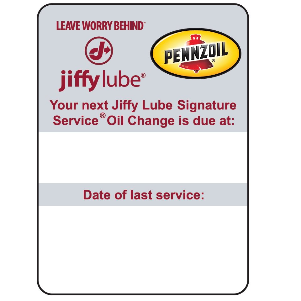 Jiffy Lube Signature Service Label Other